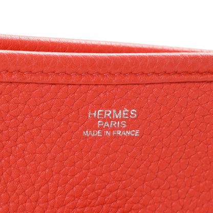 Hermes Taurillon Clemence Evelyne III GM Rouge Pivoine 6 of 10
