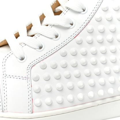 Christian Louboutin Calfskin Womens Louis Spikes Flat Sneakers 39.5 White 14 of 16
