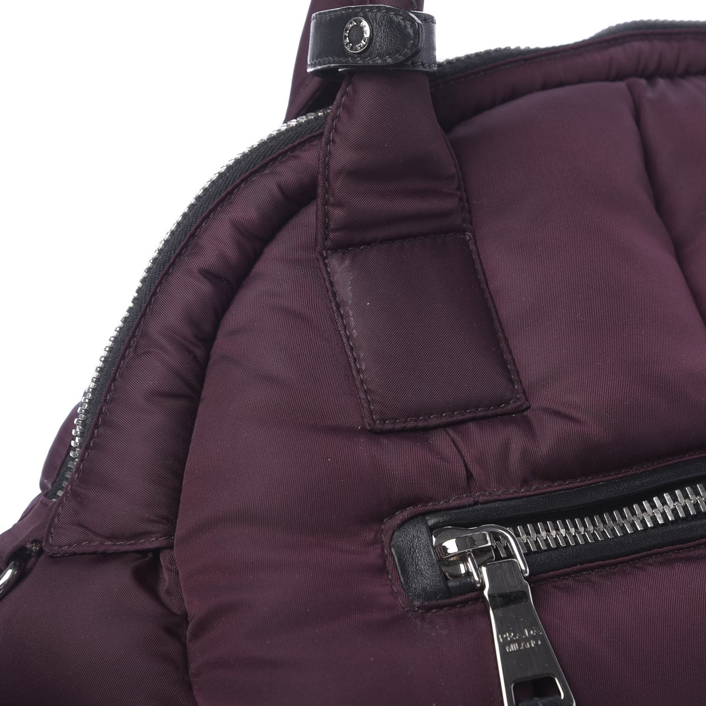 Tessuto Nylon Bomber Bag Granato