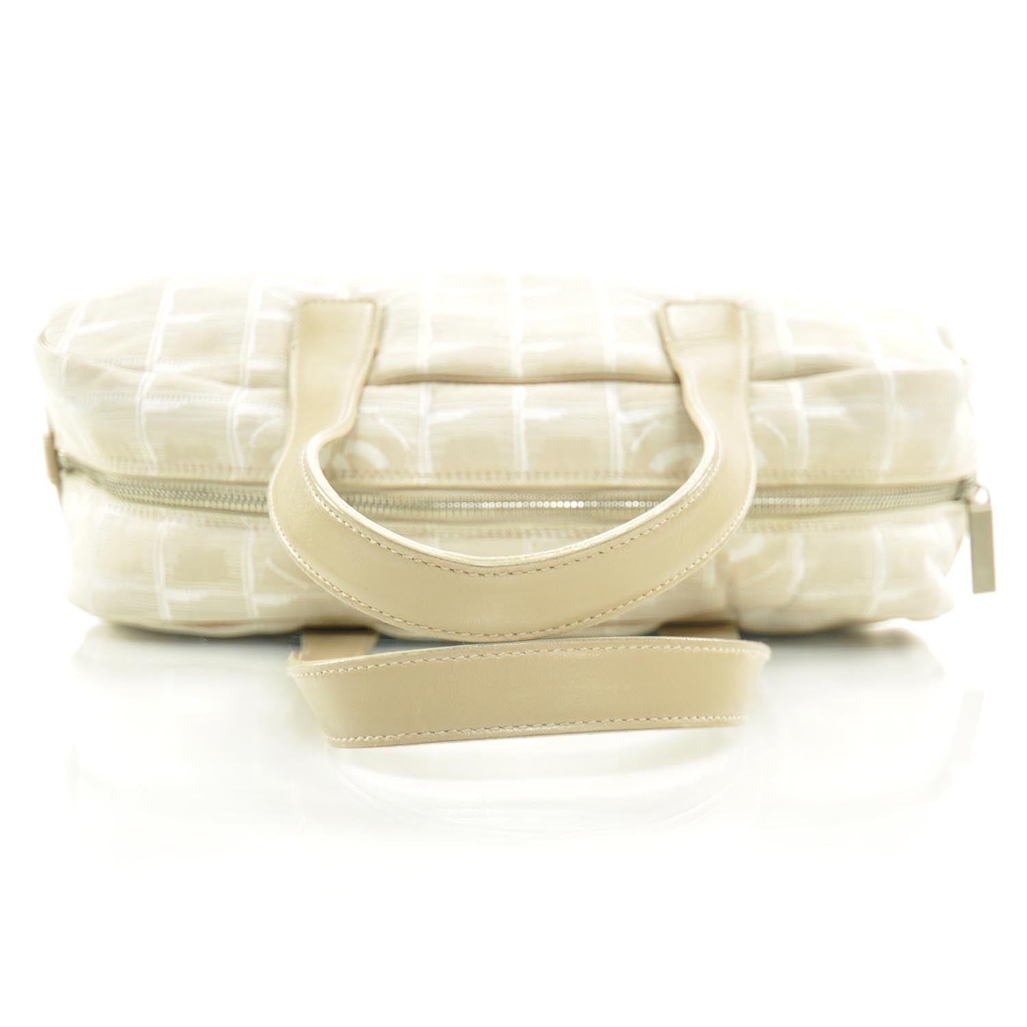 Chanel Nylon Travel Bowler Beige 5 of 9