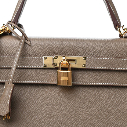 Hermes Epsom Kelly Sellier 32 Etoupe 10 of 10