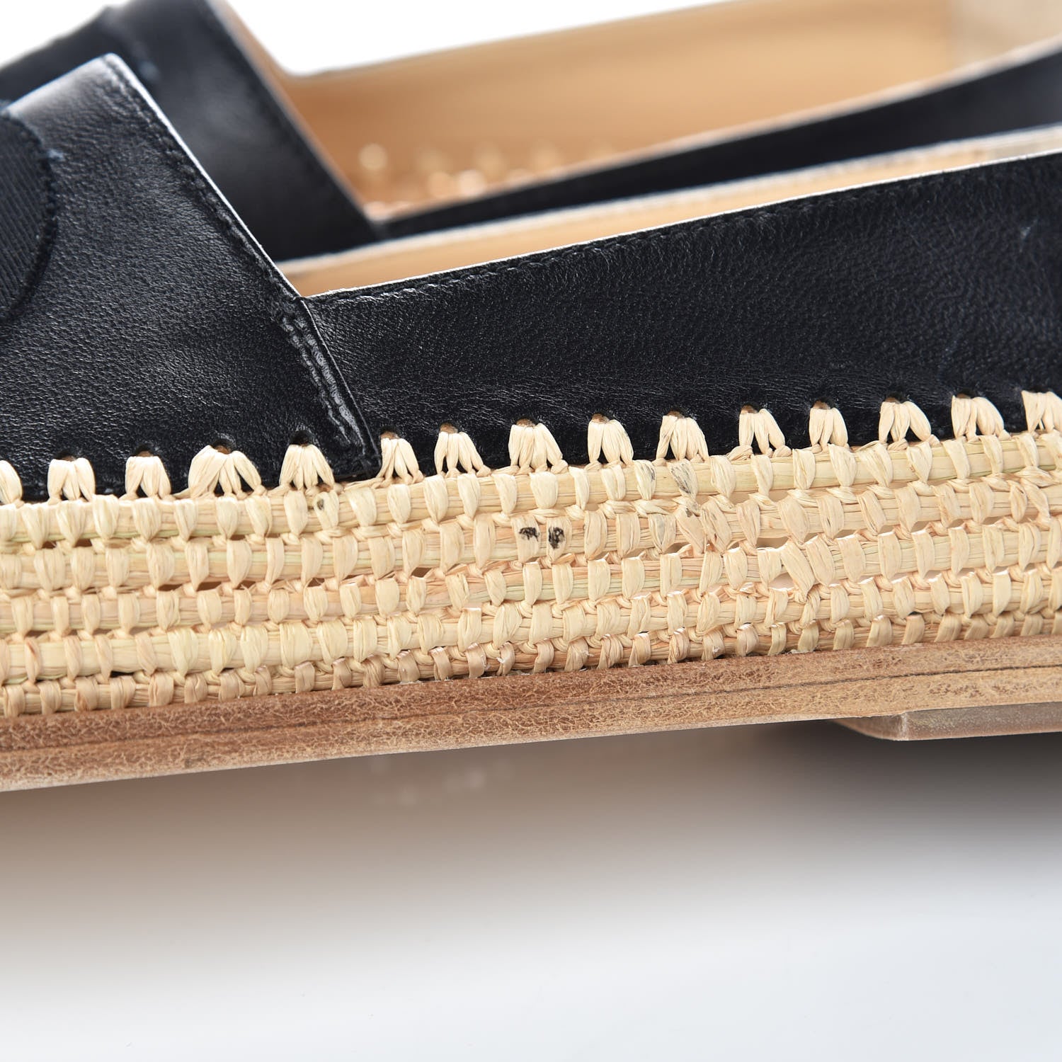 Chanel Lambskin Grosgrain CC Espadrilles 37 Black 9 of 9
