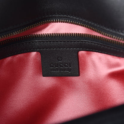 Gucci Velvet Matelasse Loved Embroidered Medium GG Marmont Shoulder Bag Black 5 of 8