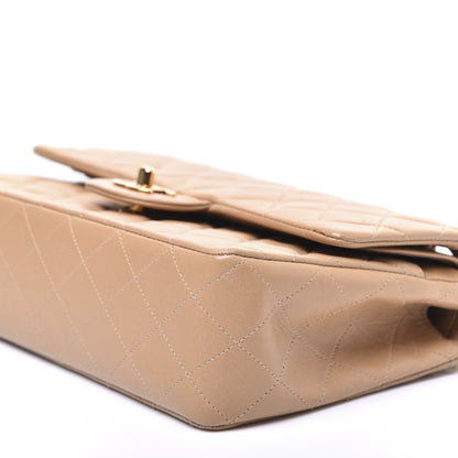 Chanel Lambskin Quilted Medium Double Flap Beige 7 of 18