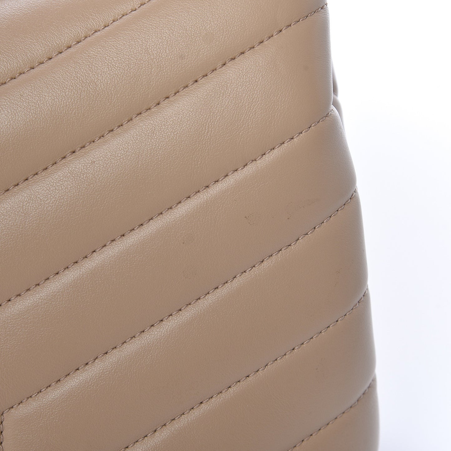 Calfskin Y Quilted Monogram Medium Loulou Chain Satchel Nude Powder