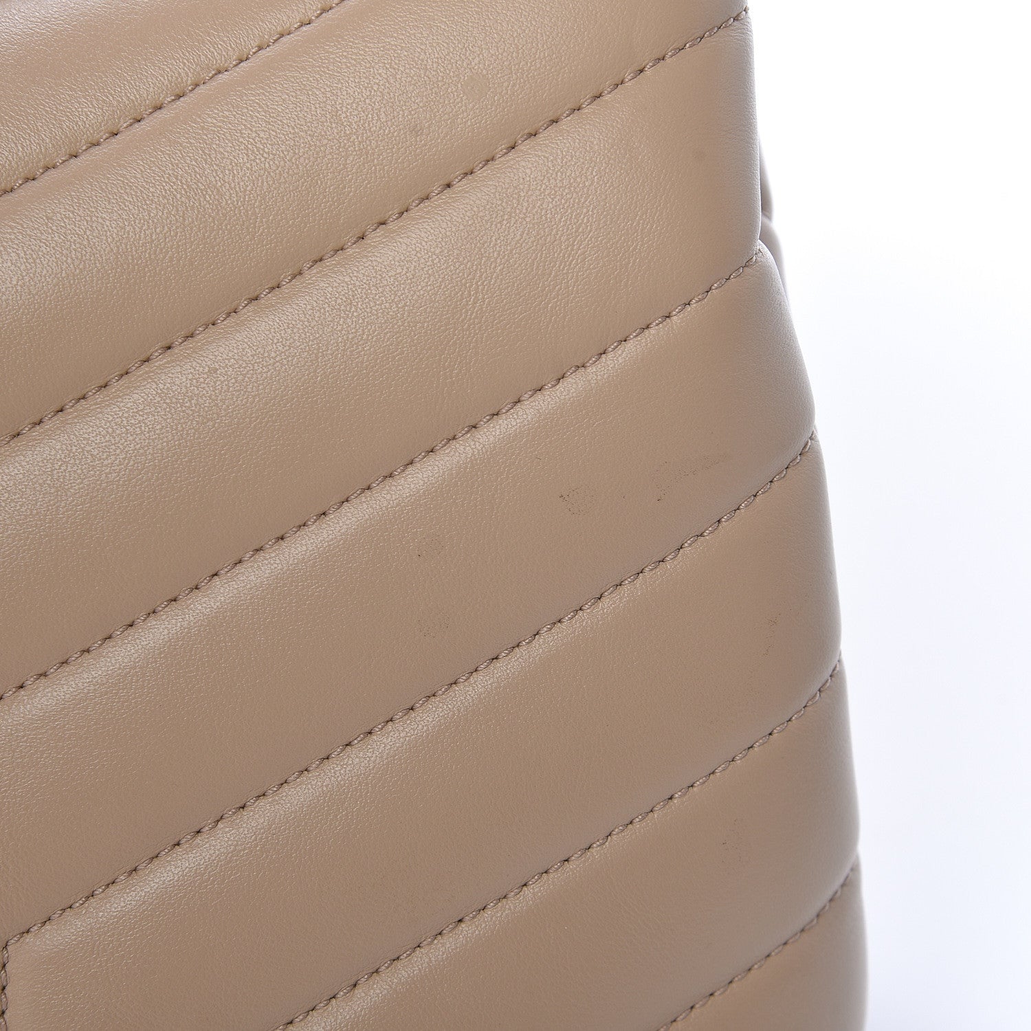 Saint Laurent Calfskin Y Quilted Monogram Medium Loulou Chain Satchel Nude Powder 10 of 15