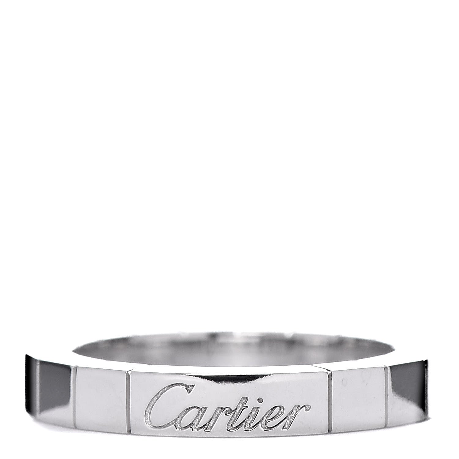 Cartier 18K White Gold Lanieres Ring 48 4.5 1 of 4