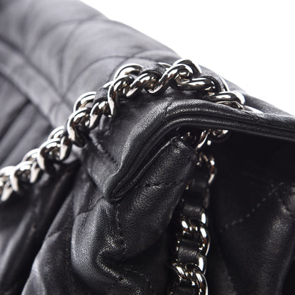 Chanel Washed Lambskin Quilted Medium Chain Around Messenger Black 10 of 14