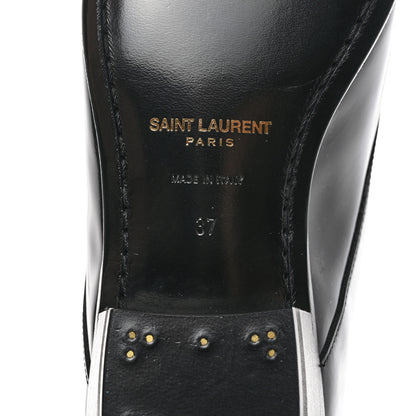 Saint Laurent Patent Calfskin Joan Ankle Boots 37 Black 8 of 9