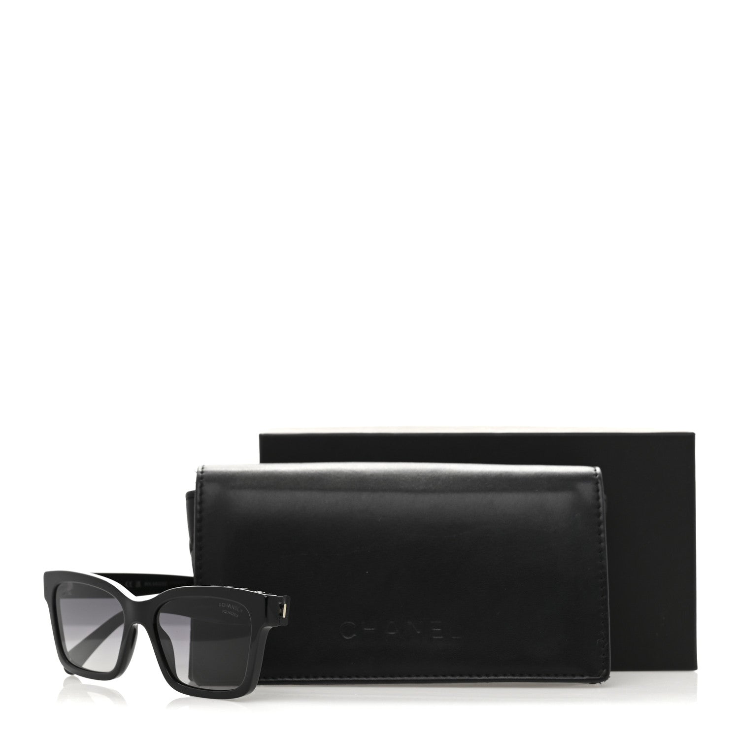 Chanel Acetate Polarized Square Sunglasses 5417 Black 8 of 8