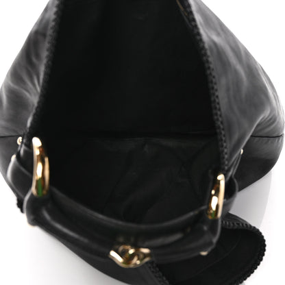 Gucci Calfskin Large Horsebit Chain Hobo Black 5 of 11