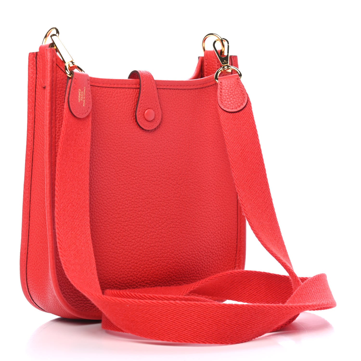 Hermes Taurillon Clemence Evelyne TPM Rouge De Coeur 2 of 4