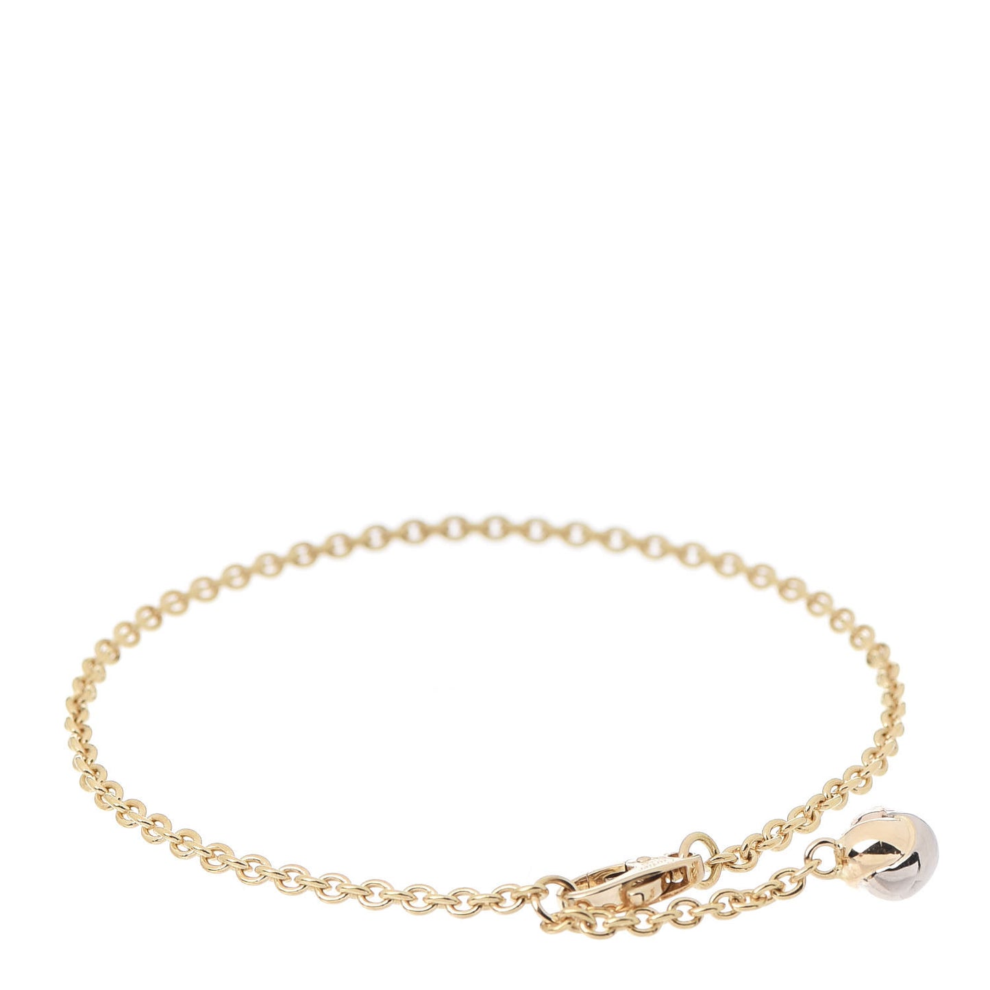 18K Yellow White Pink Gold Trinity Ball Bracelet