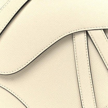 Christian Dior Grained Calfskin Saddle Bag With Strap Latte 7 of 9