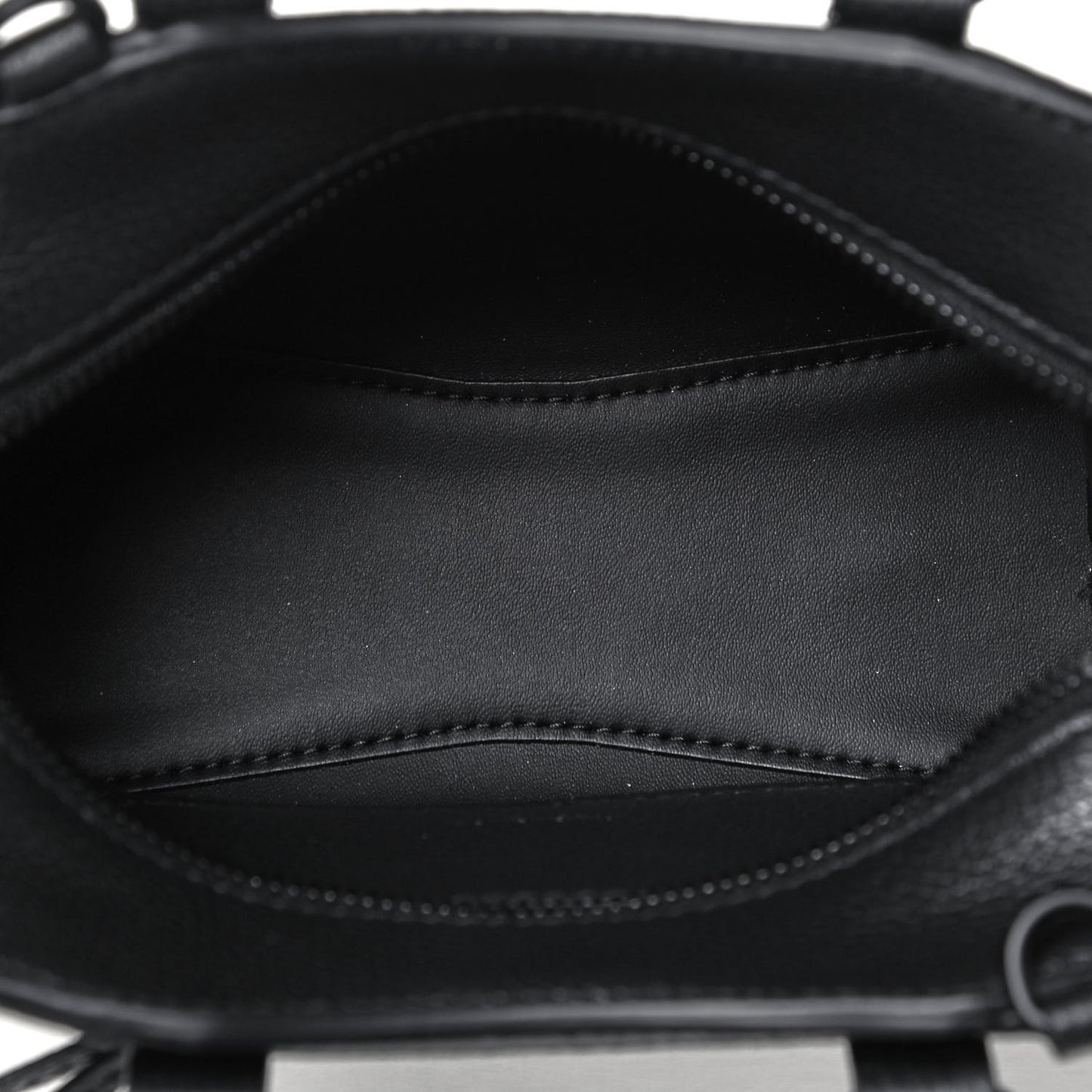 Grained Calfskin Neo Classic Black Hardware Nano City Crossbody Black