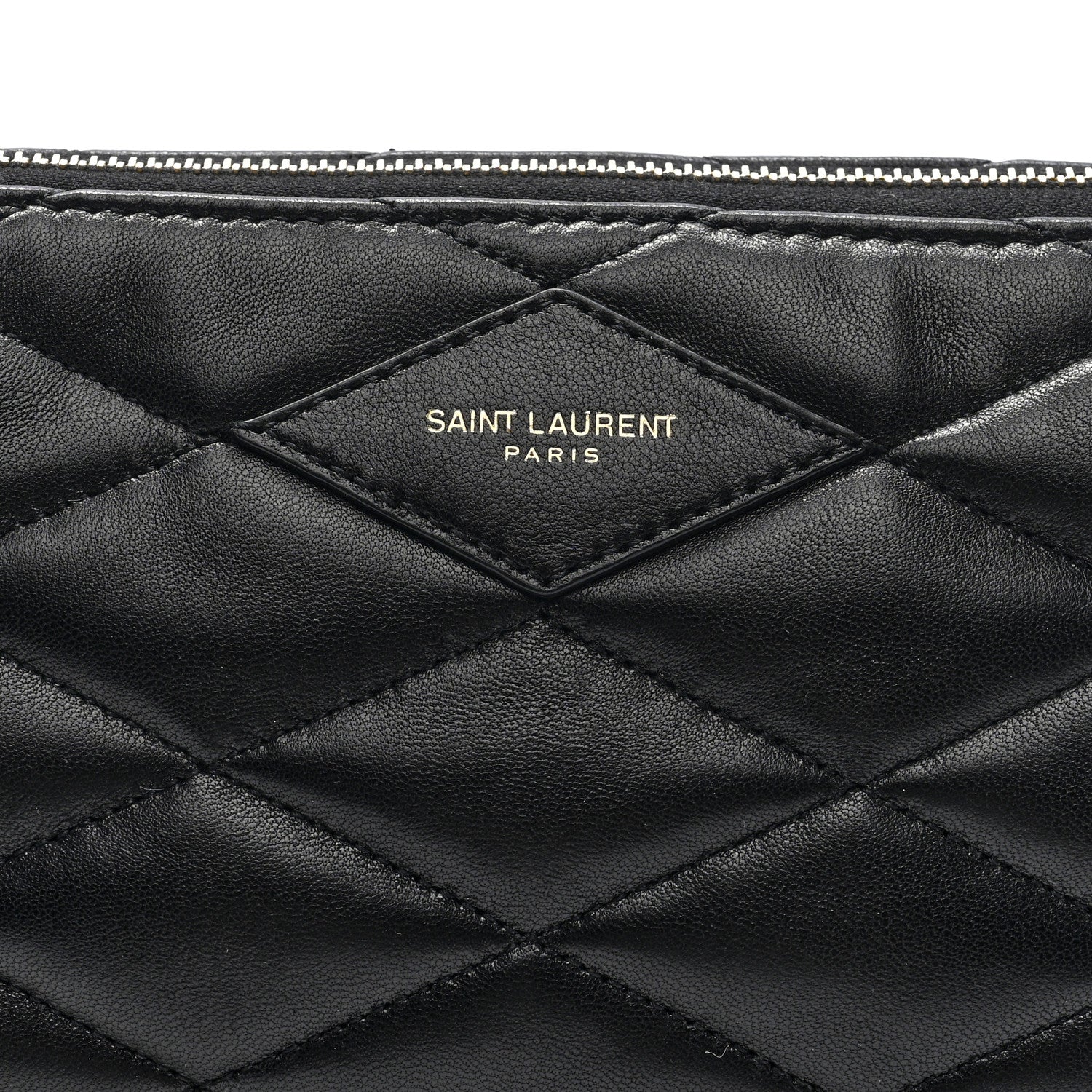 Saint Laurent LAURENT Lambskin Quilted Gaby Zipped Shoulder Bag Black 7 of 9