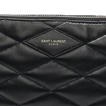 Saint Laurent LAURENT Lambskin Quilted Gaby Zipped Shoulder Bag Black 7 of 9