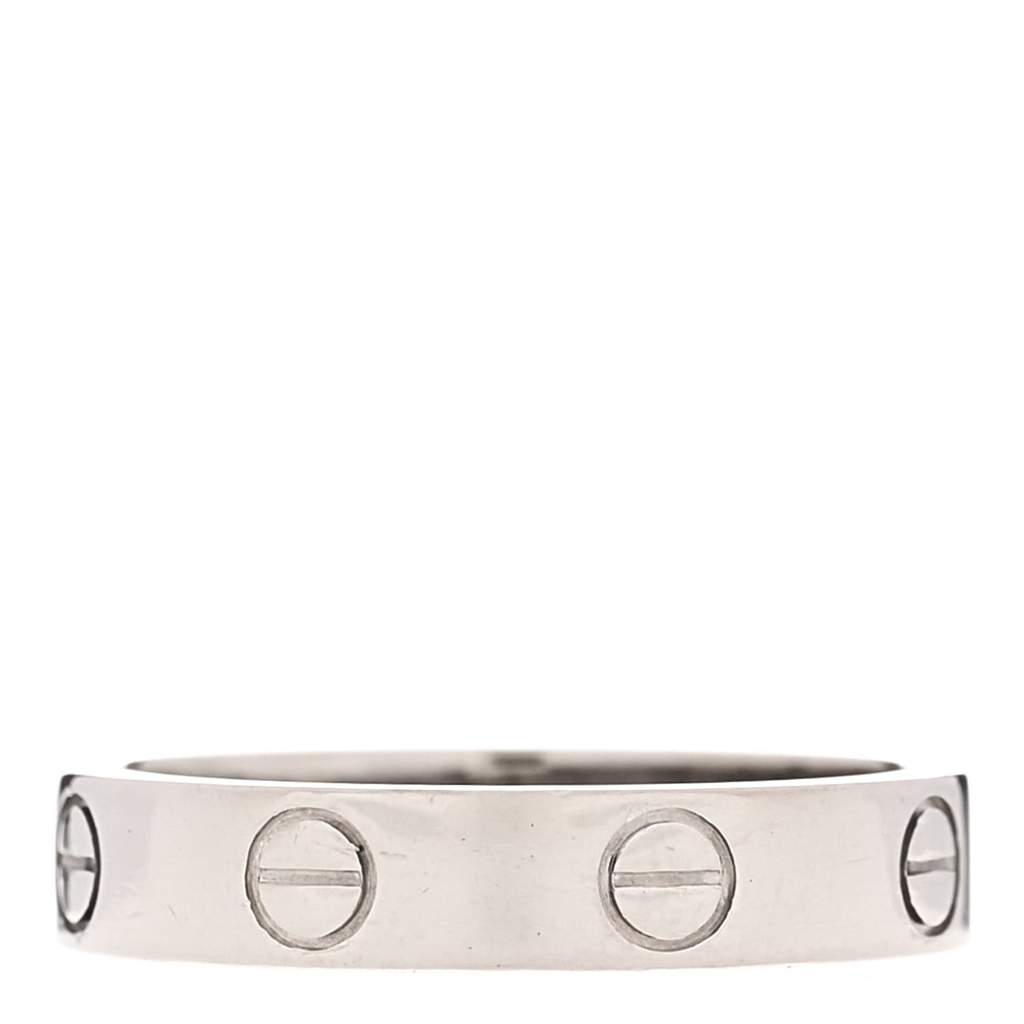 18K White Gold 3.5mm LOVE Wedding Band Ring 50 5.25