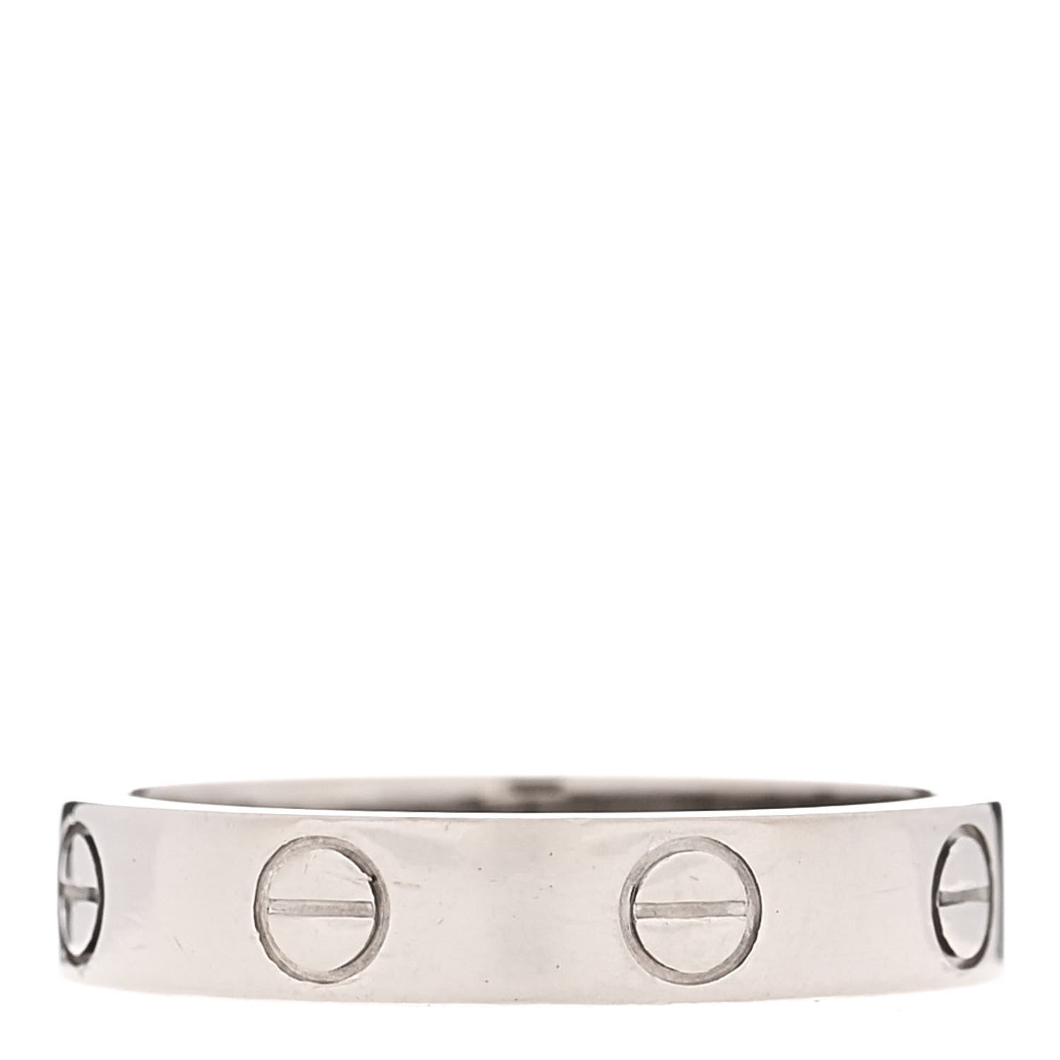 Cartier 18K White Gold 3.5mm LOVE Wedding Band Ring 50 5.25 3 of 4