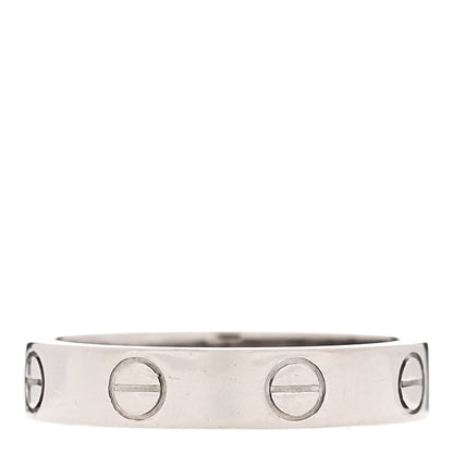 Cartier 18K White Gold 3.5mm LOVE Wedding Band Ring 50 5.25 3 of 4