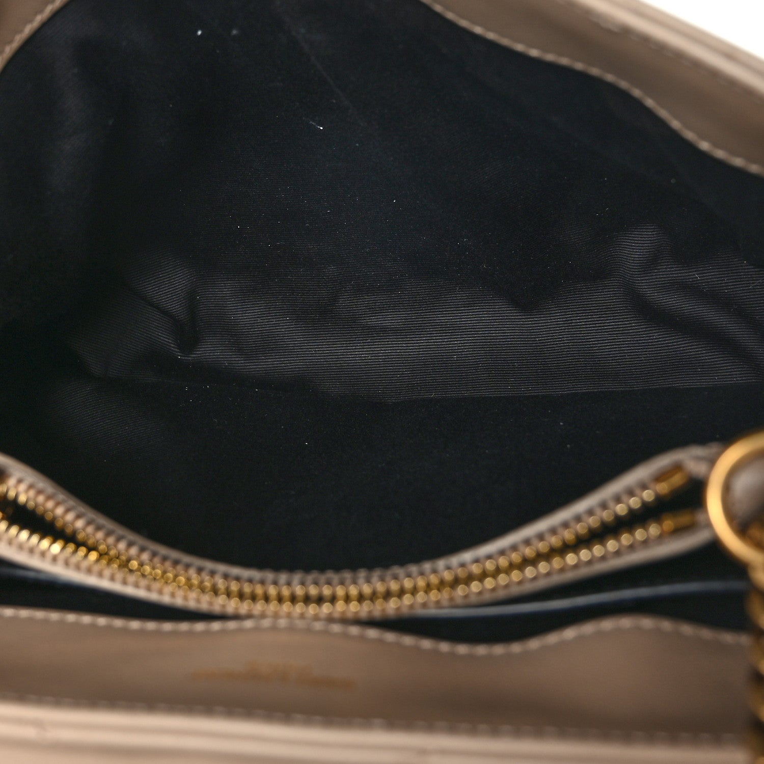 Saint Laurent Calfskin Y Quilted Monogram Small Loulou Chain Satchel Dark Beige 5 of 9