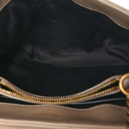 Saint Laurent Calfskin Y Quilted Monogram Small Loulou Chain Satchel Dark Beige 5 of 9