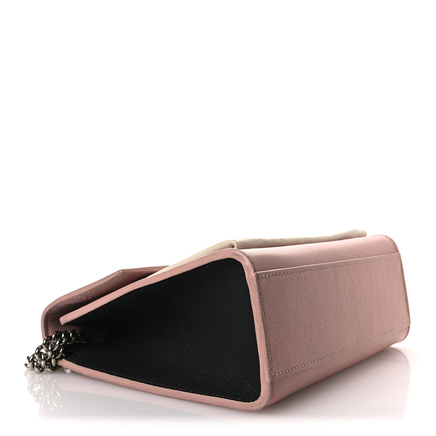 Soft Calfskin My Lockme Chain Bag BB Rose Boudoir Creme