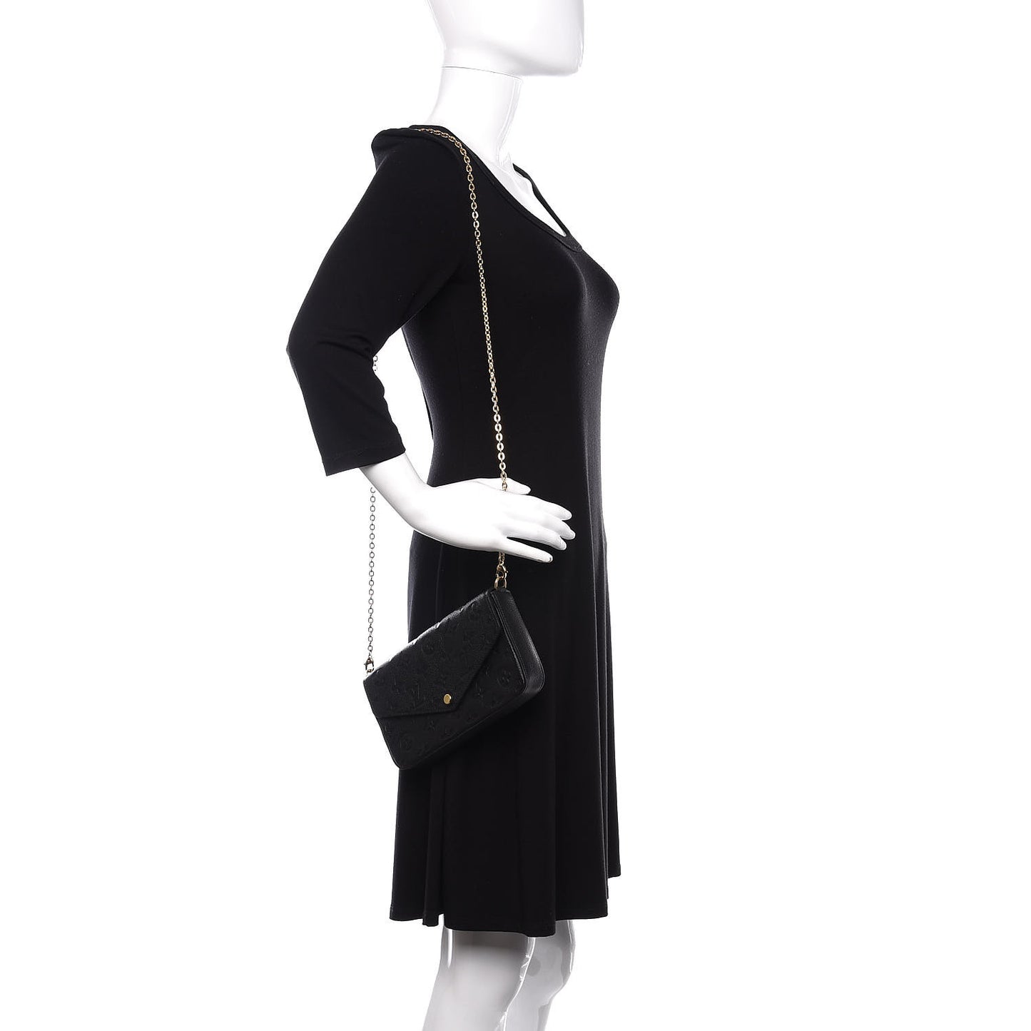 Empreinte Pochette Felicie Chain Wallet Black