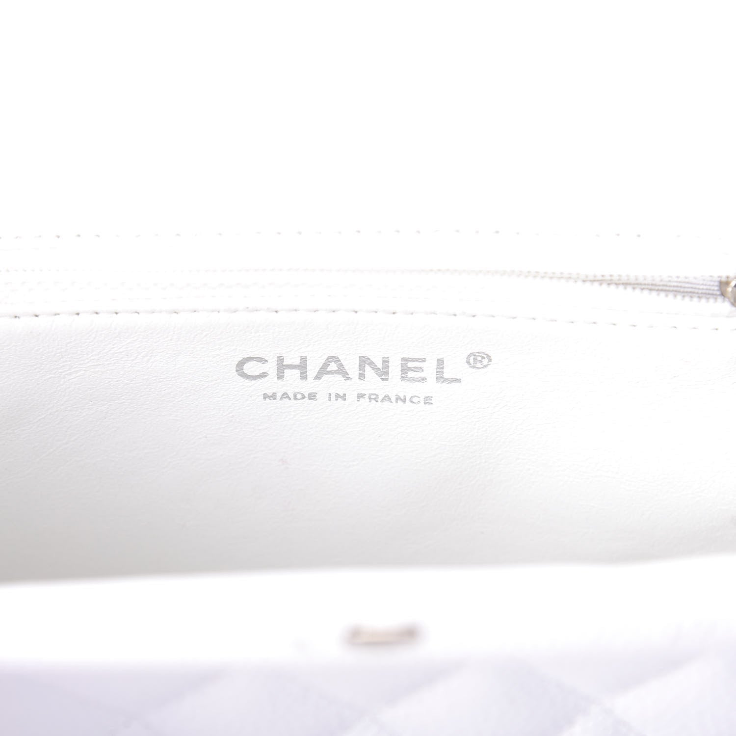 Chanel Caviar Quilted Timeless Clutch White 6 of 7