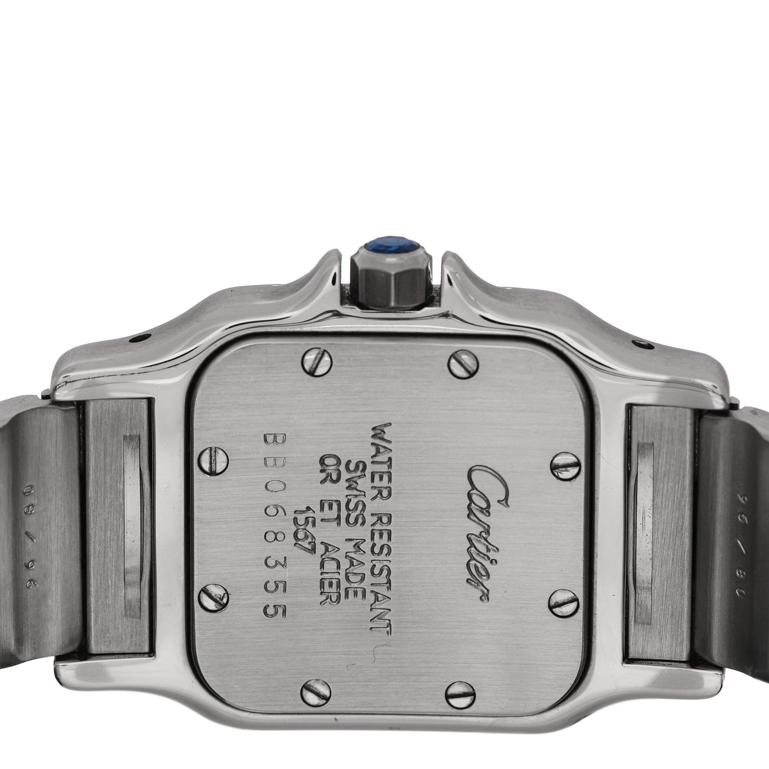 Cartier Stainless Steel 18K Yellow Gold 24mm Santos De Cartier Galbee Quartz Watch Champagne 4 of 6