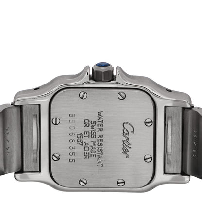 Cartier Stainless Steel 18K Yellow Gold 24mm Santos De Cartier Galbee Quartz Watch Champagne 4 of 6