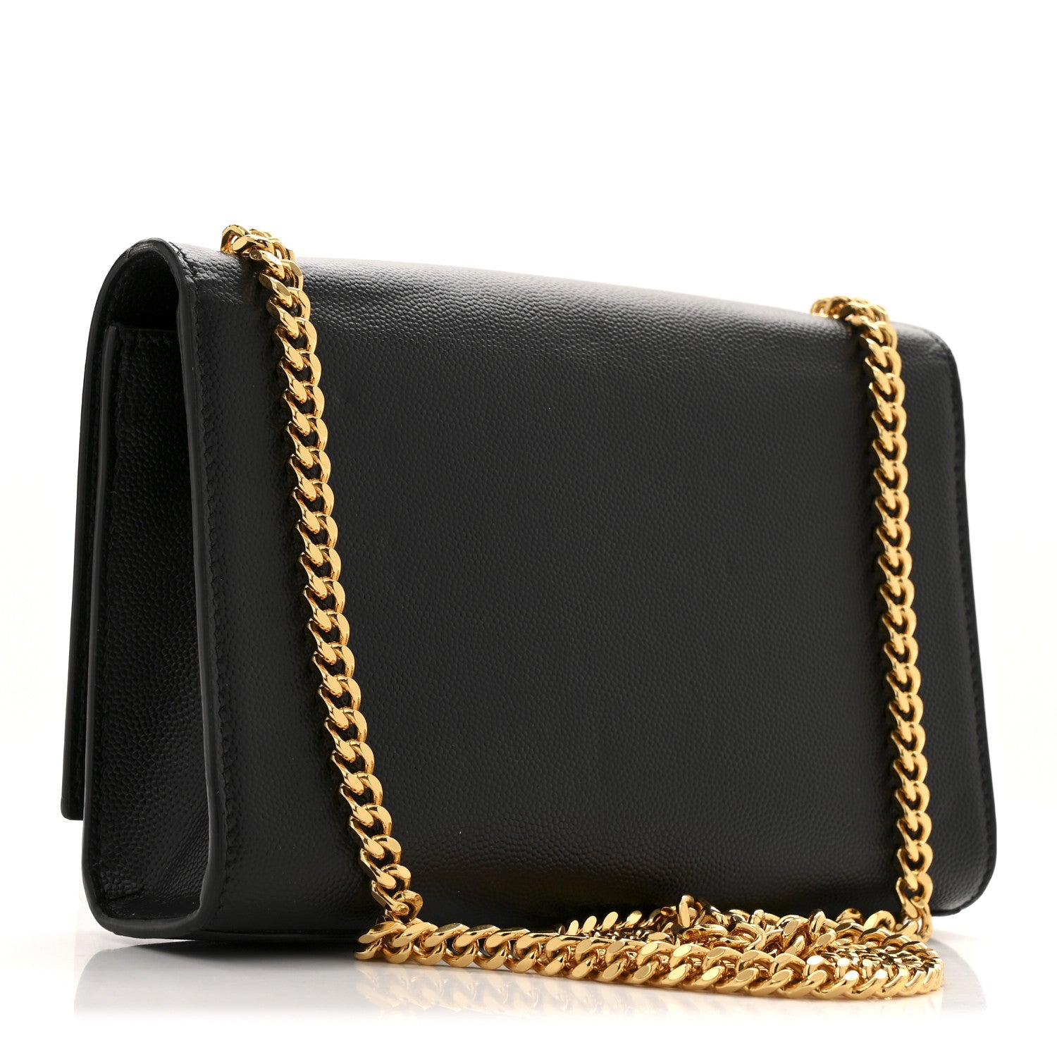 Saint Laurent Grain De Poudre Small Monogram Kate Satchel Black 3 of 13