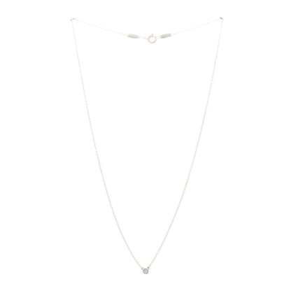 Tiffany Sterling Silver Diamond .03ct Elsa Peretti Diamonds by the Yard Pendant Necklace 3 of 8