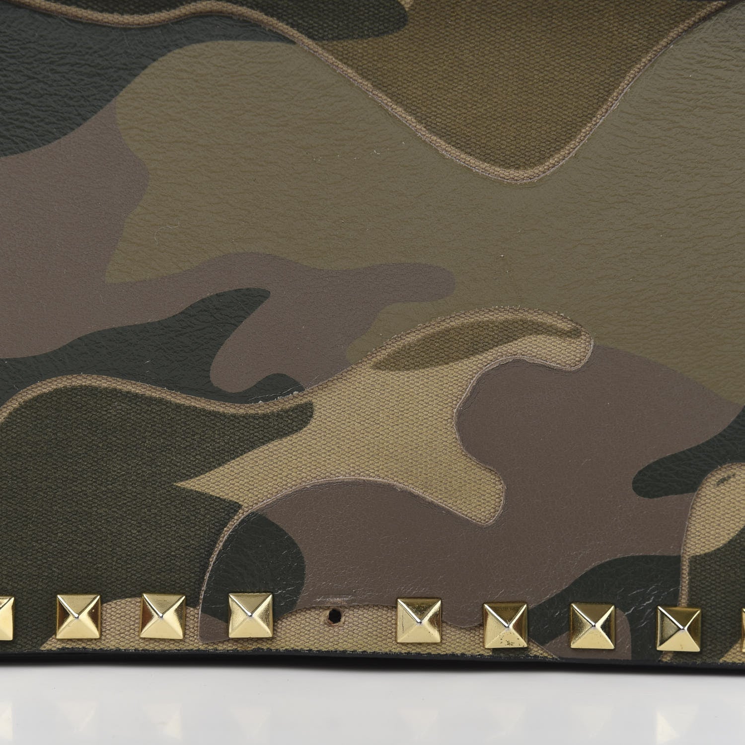 Valentino Garavani Nappa Canvas Camouflage Rockstud Wristlet Clutch Multicolor 12 of 14