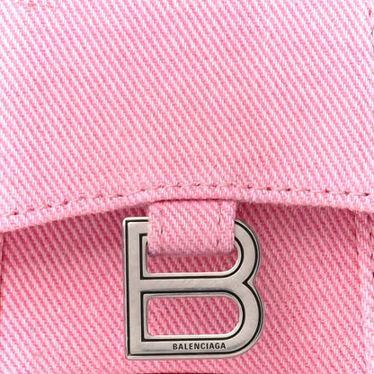 Balenciaga Washed Denim Hourglass Top Handle Bag Mini Denim Pink 9 of 11