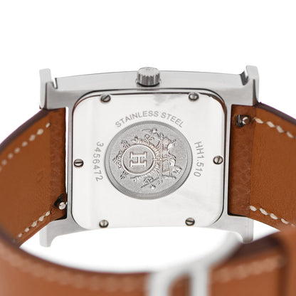 Hermes Stainless Steel Epsom 26mm Heure H Hour Quartz Watch Gold 4 of 5