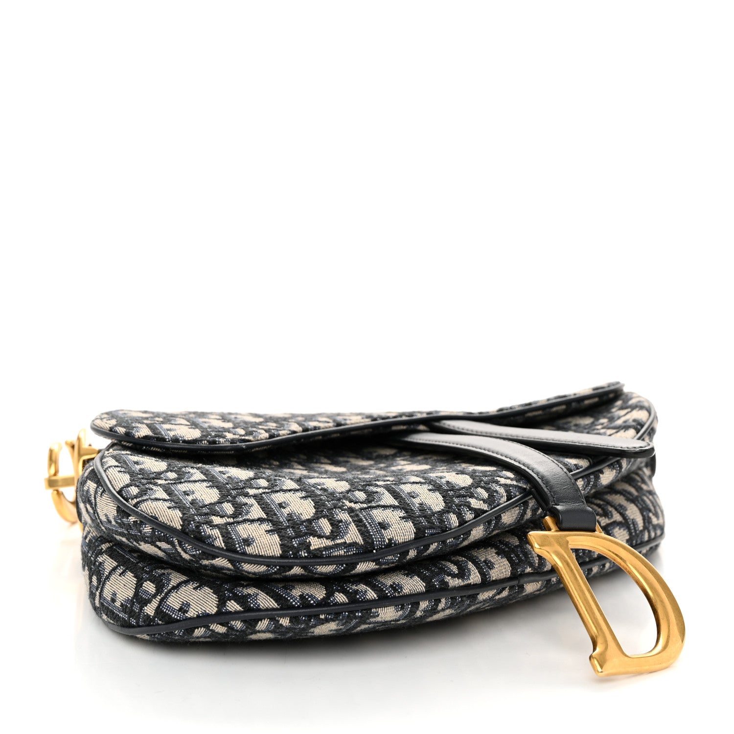 Christian Dior Oblique Saddle Bag Blue 4 of 12