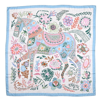 Hermes Cashmere Silk En Attendant Ulysse Shawl 140 1 of 7