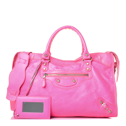 Balenciaga Agneau Giant 12 Silver Hardware City Rose Fluo 1 of 10