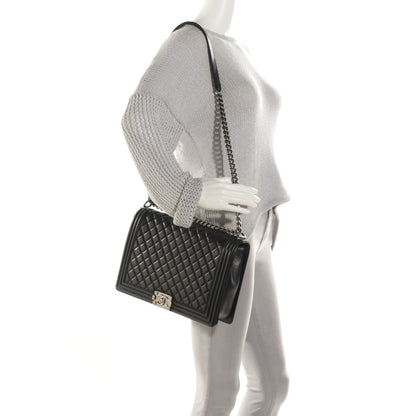 Chanel Calfskin Quilted Large Boy Flap Black 2 of 9