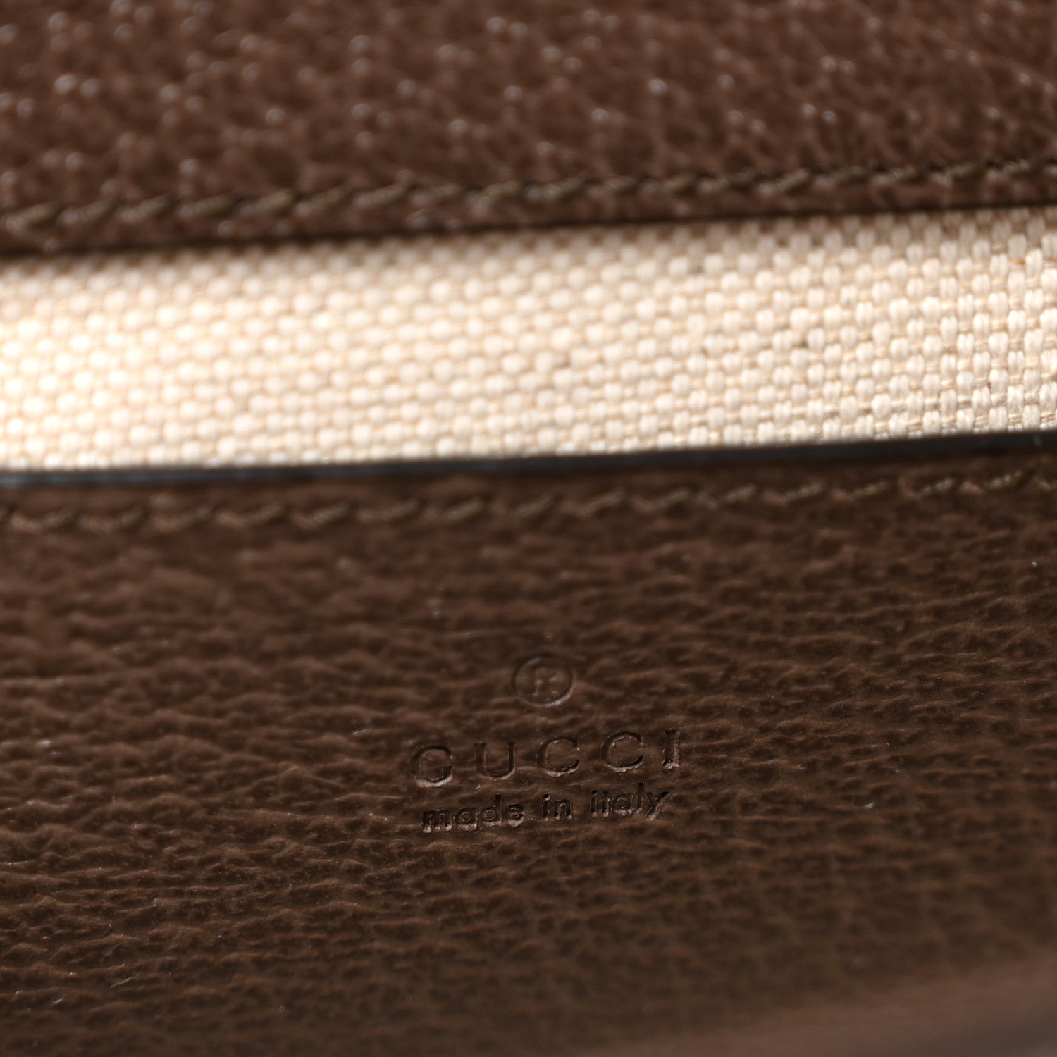 Gucci GG Supreme Monogram Textured Dollar Calfskin Web Mini Ophidia Envelope Shoulder Bag Beige Ebony New Acero 6 of 12