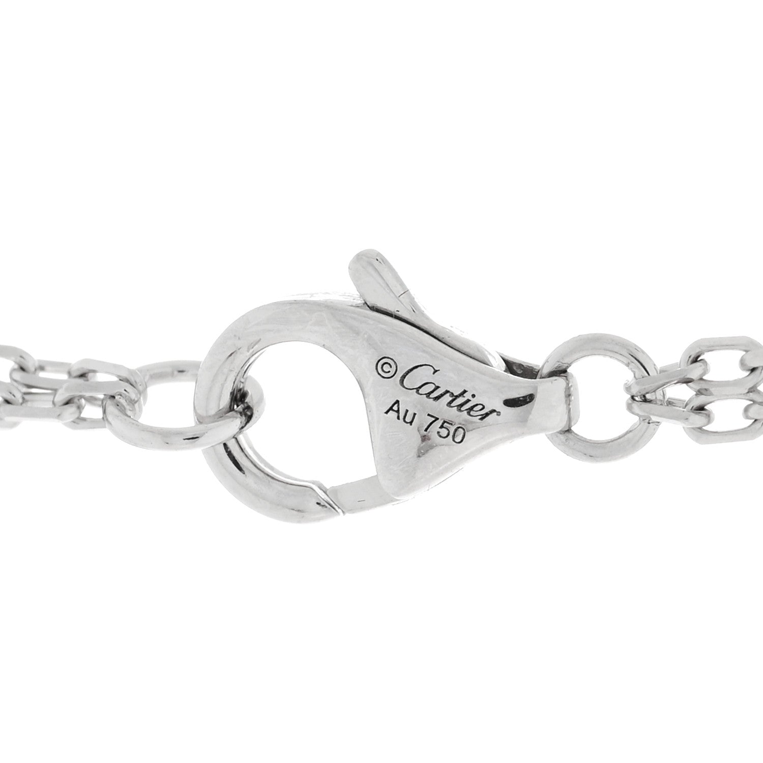 Cartier 18K White Gold 2 Diamond LOVE Necklace 4 of 4