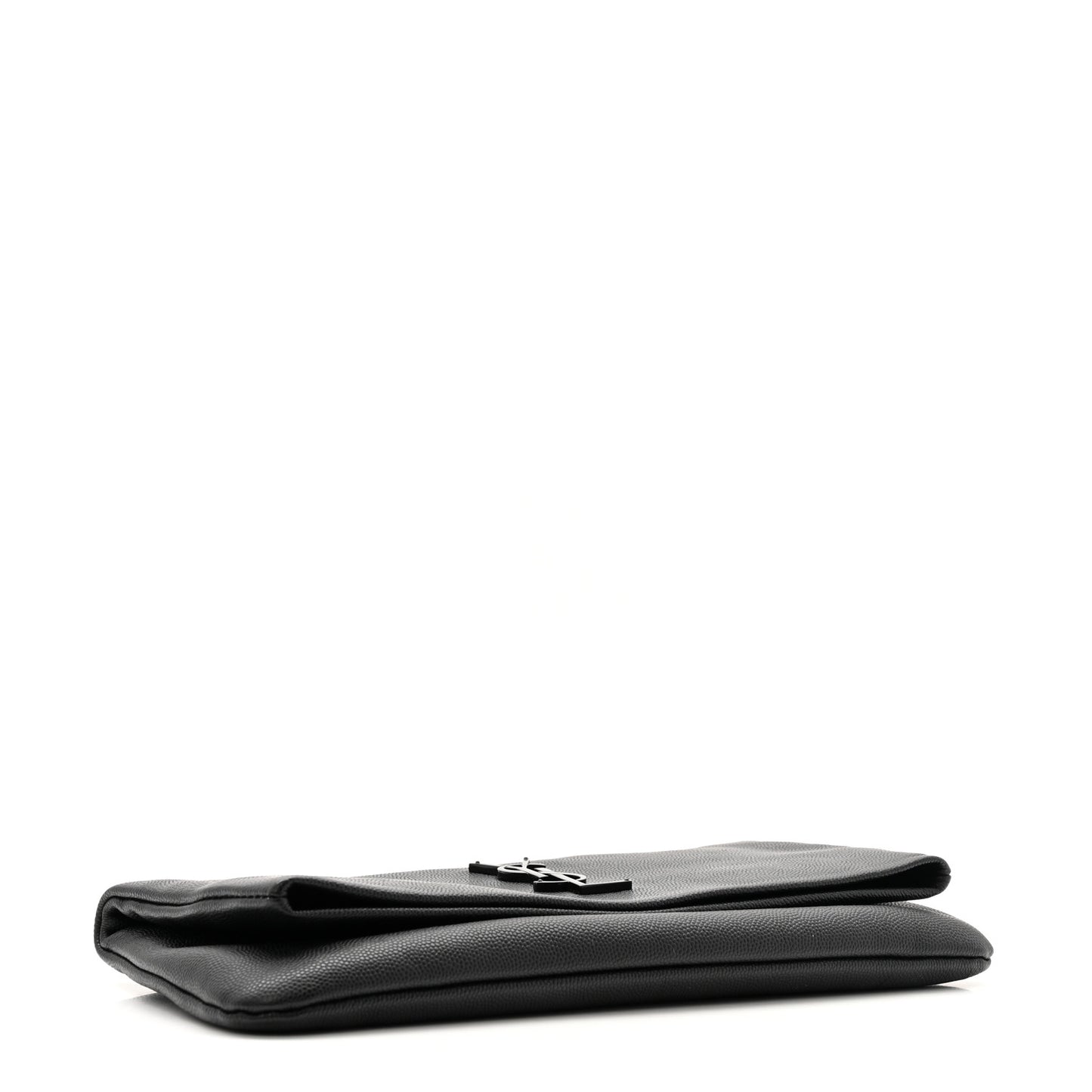 Grain De Poudre West Hollywood Monogram Fold Over Clutch Black