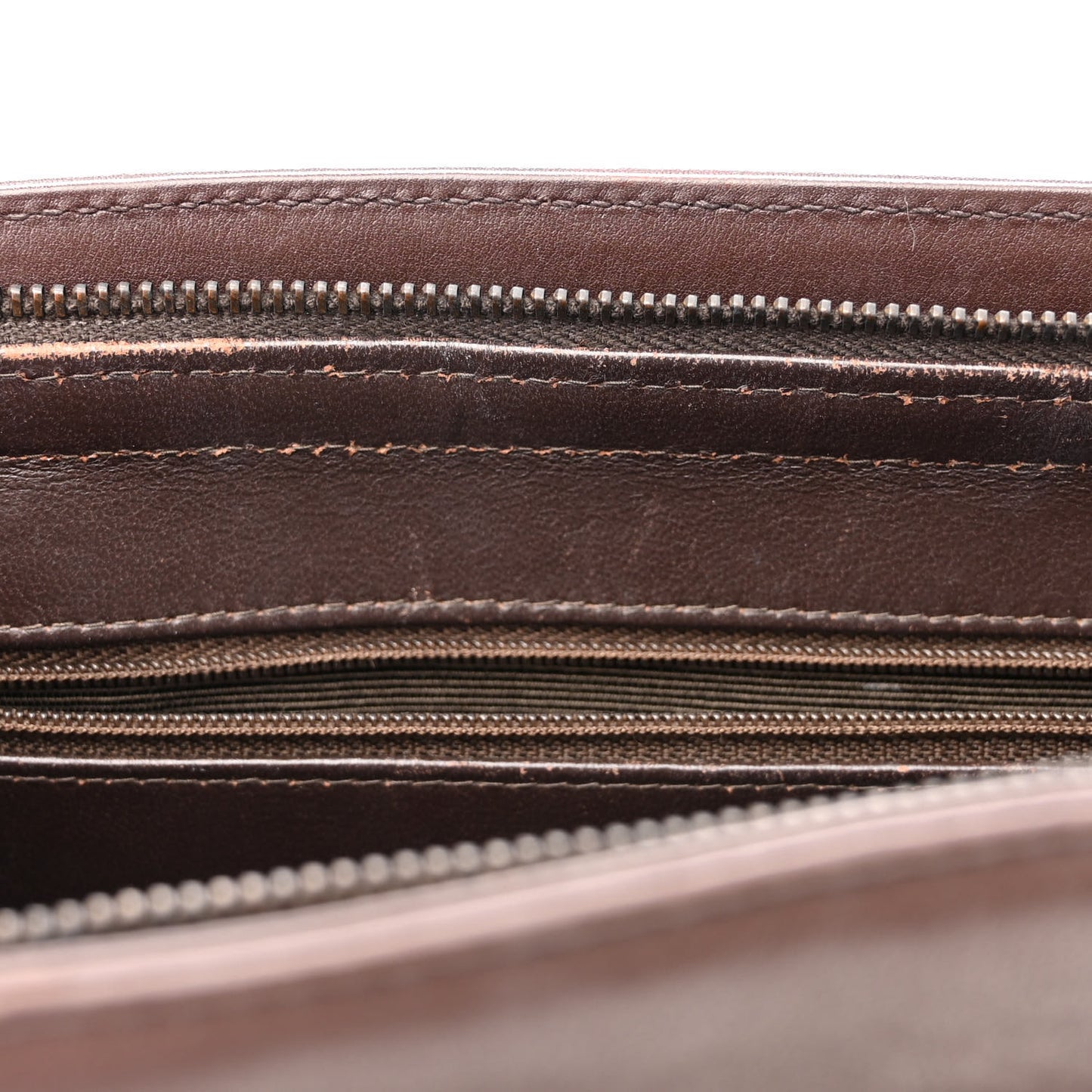 Lambskin CC Top Handle Bag Dark Brown