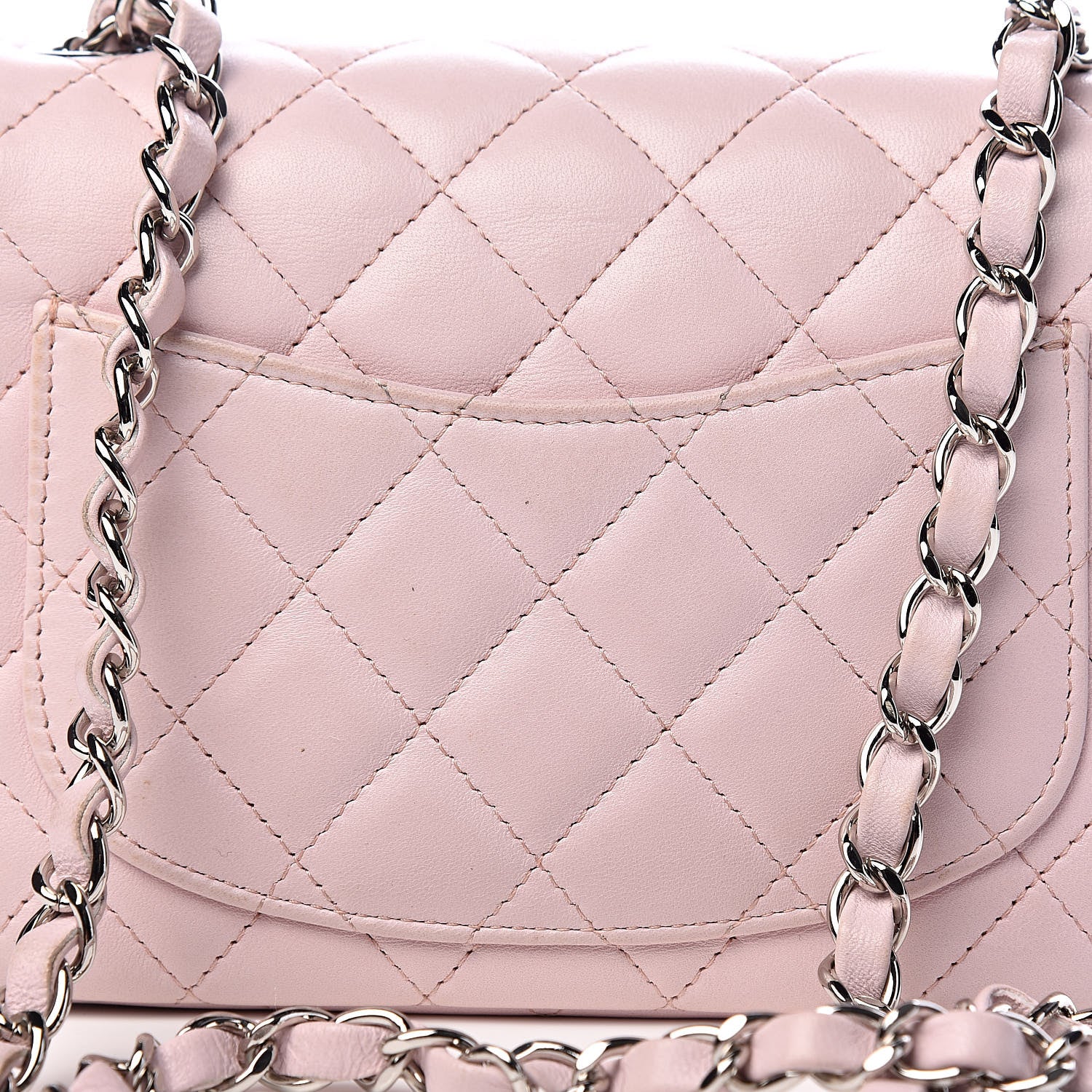 Chanel Lambskin Quilted Mini Square Flap Light Pink 11 of 15