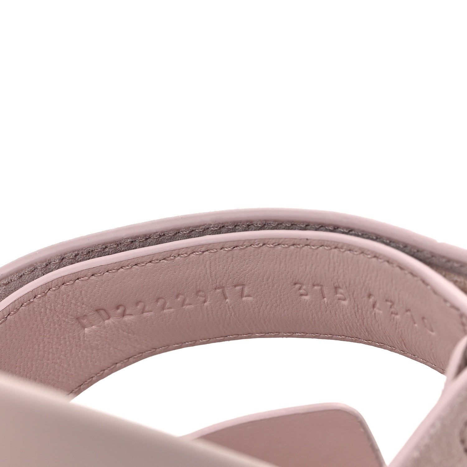 Hermes Suede Goatskin Womens Chypre Sandals 37.5 Rose Porcelaine 7 of 9