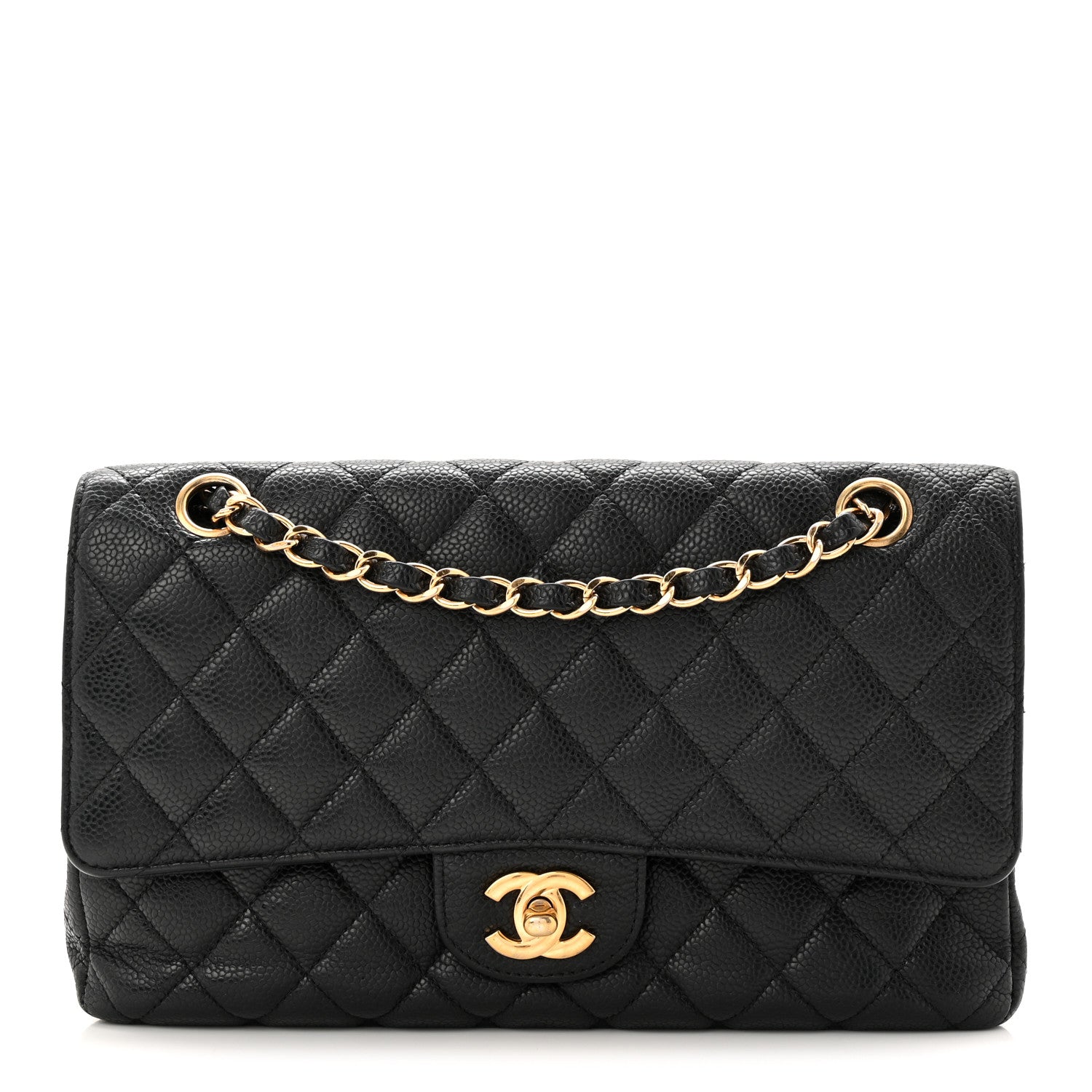 Chanel Caviar Quilted Medium Double Flap Black 1 of 10
