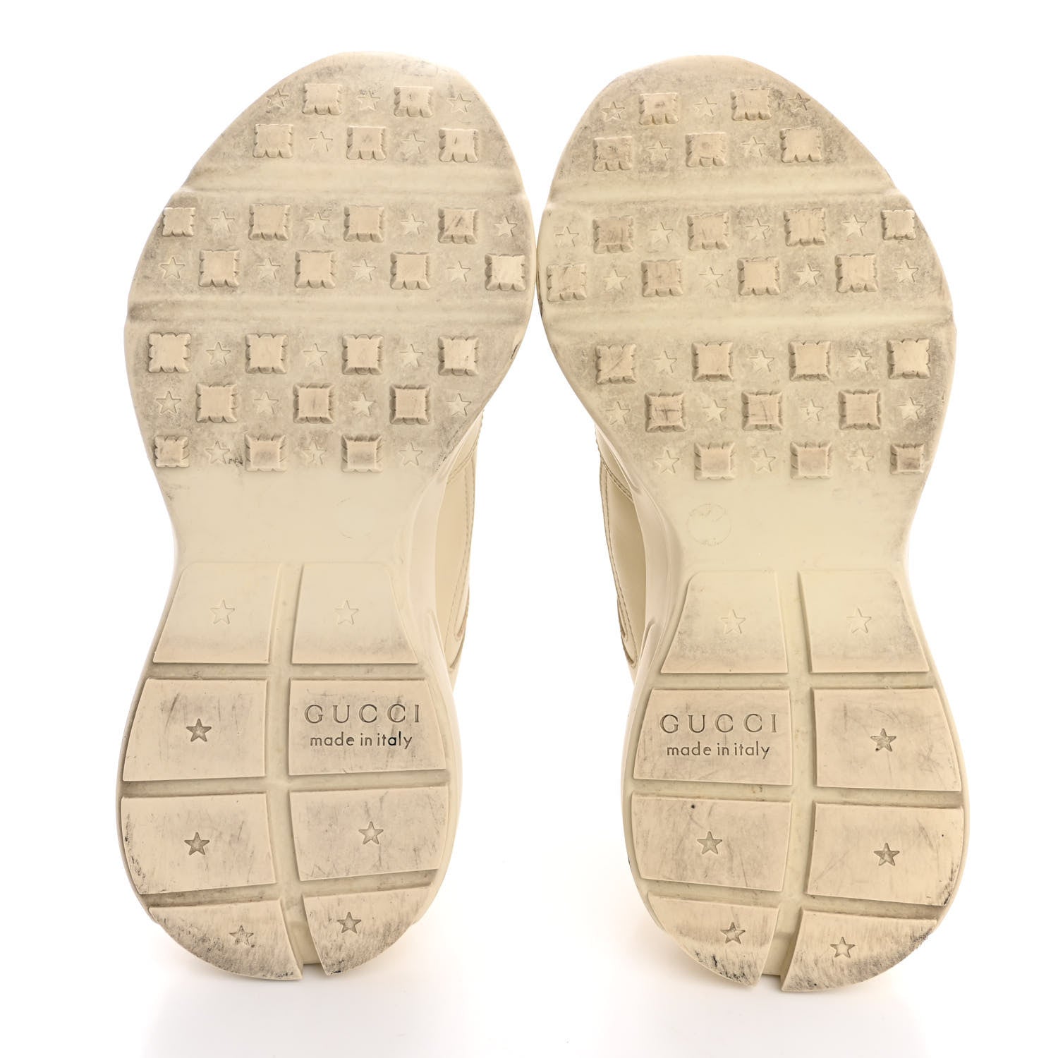 Gucci Calfskin Logo Womens Rhyton Sneakers 37 Ivory 6 of 13