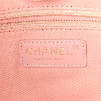 Chanel Straw Lurex Small Deauville Tote Pink 6 of 10