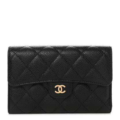 Chanel Caviar Quilted Medium Flap Wallet Black 1 of 9